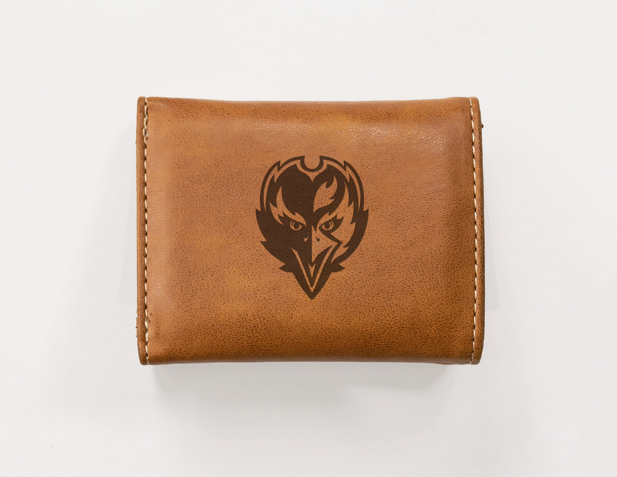 Rico Industries NFL  Baltimore Ravens  Laser Engraved Faux Leather Trifold Wallet-1