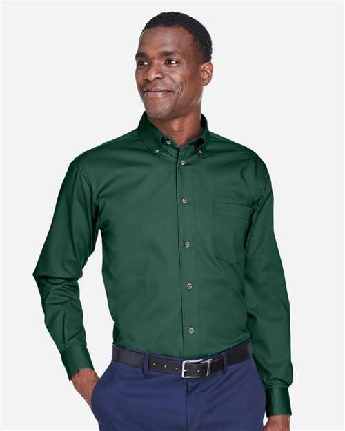 Harriton Men's Easy Blend Twill Shirt-3