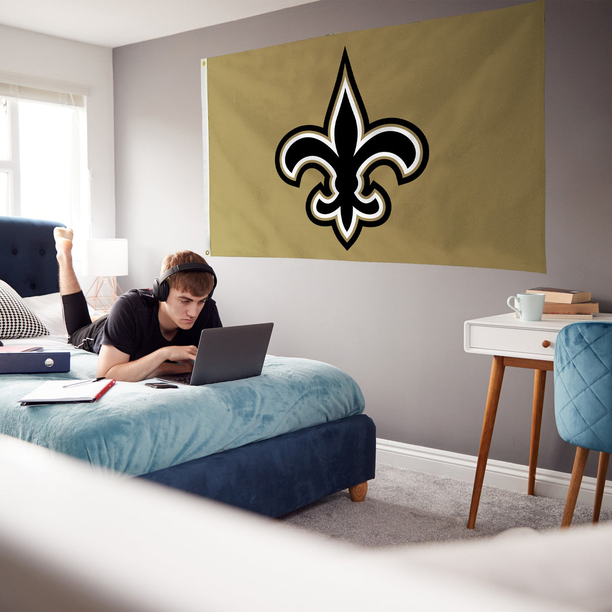 Rico Industries NFL  New Orleans Saints Standard 3' x 5' Banner Flag-3