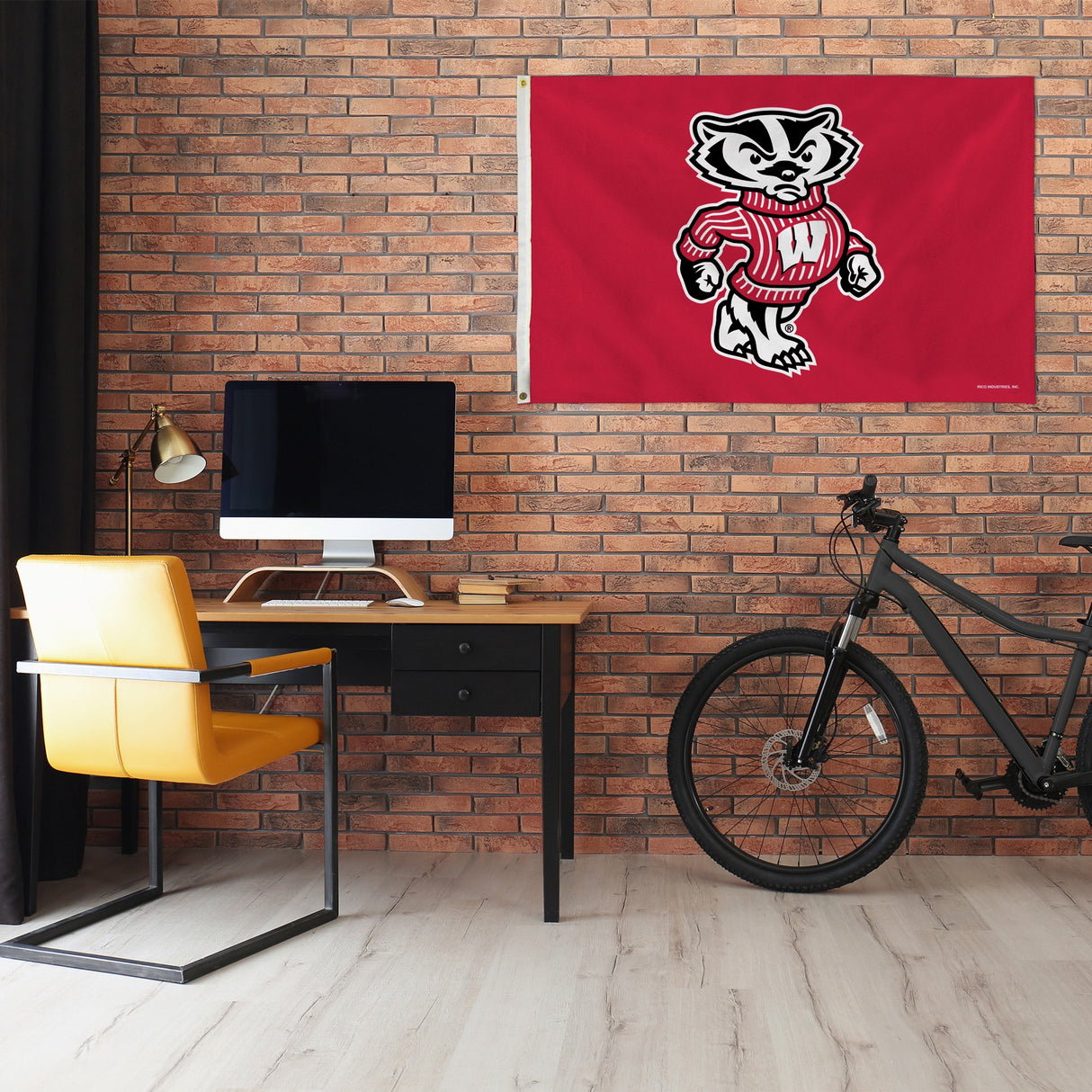 Rico Industries NCAA Wisconsin Badgers Standard 3' x 5' Banner Flag-1