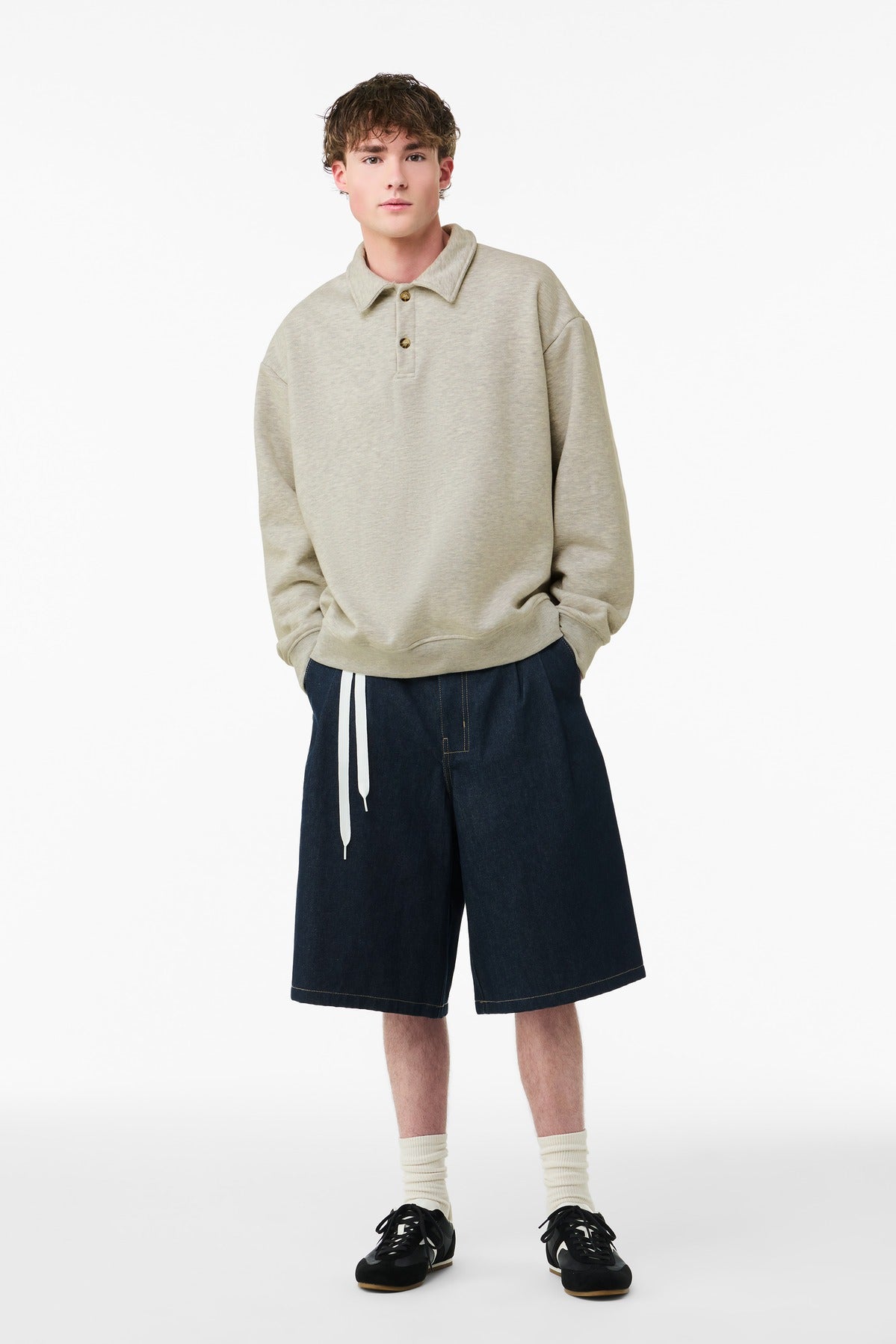 Bella + Canvas Men's   10-Ounce Polo Sweatshirt