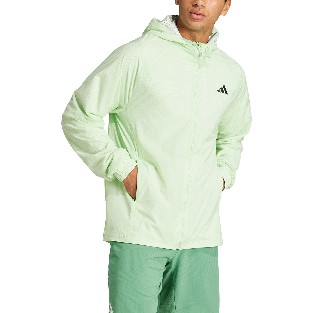 adidas Men's Semi Transparent Full-Zip Tennis Jacket adidas