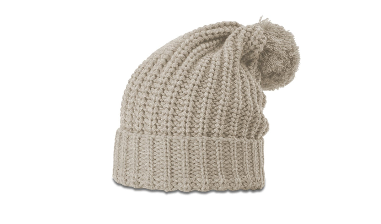 Richardson Chunk Cable Beanie with Cuff & Pom Richardson