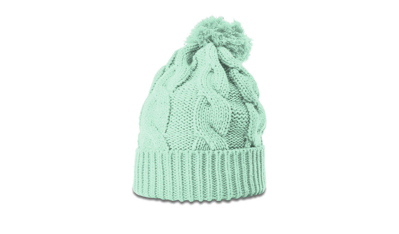 Richardson Chunk Twist Knit Beanie with Cuff & Pom