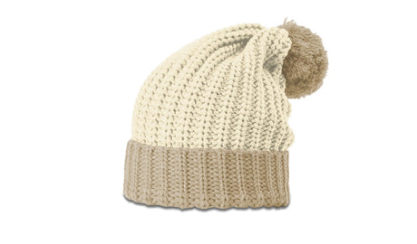 Richardson Chunk Cable Beanie with Cuff & Pom Richardson