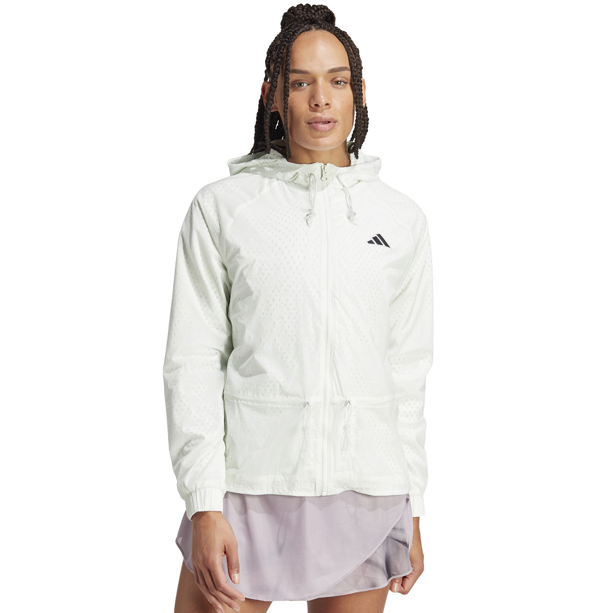 adidas Women's Semi Transparent Full-Zip Tennis Jacket Tennis & Racquet Apparel All
