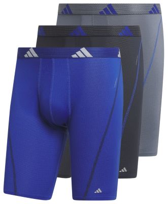 adidas Men's Performance Mesh 3-Pack Long Boxer Brief adidas