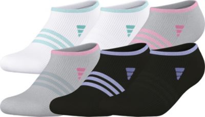 adidas Girl's Superlite 3.0 6-Pack No Show Socks adidas