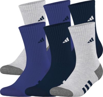 adidas Youth Athletic Cushioned 6-Pack Crew Socks