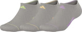 adidas Women's Superlite Stripe 3 3-Pack No Show Socks adidas