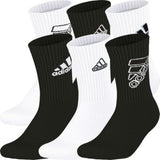 adidas Youth Cushioned Mixed 2.0 6-Pack Crew Socks adidas