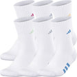 adidas Girl's Athletic Cushioned 6-Pack Crew Socks adidas