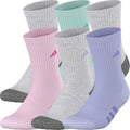adidas Girl's Athletic Cushioned 6-Pack Crew Socks adidas