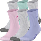 adidas Girl's Athletic Cushioned 6-Pack Crew Socks adidas