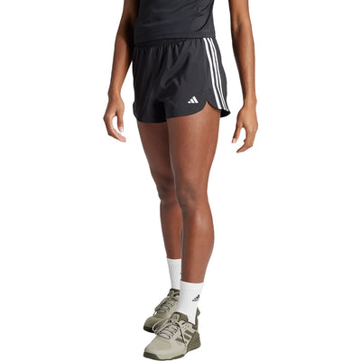 adidas Women's Pacer Training 3-Stripes Woven High Rise Shorts