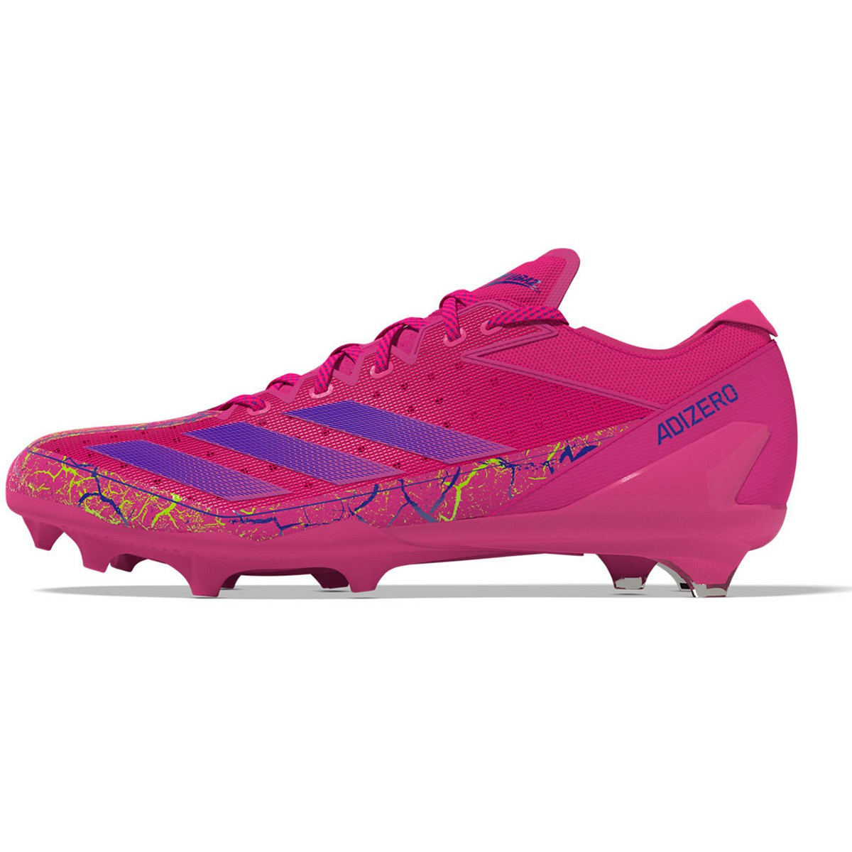 Adidas Adizero 10.0 Zubaz Yellow Purple Football Cleats Mens