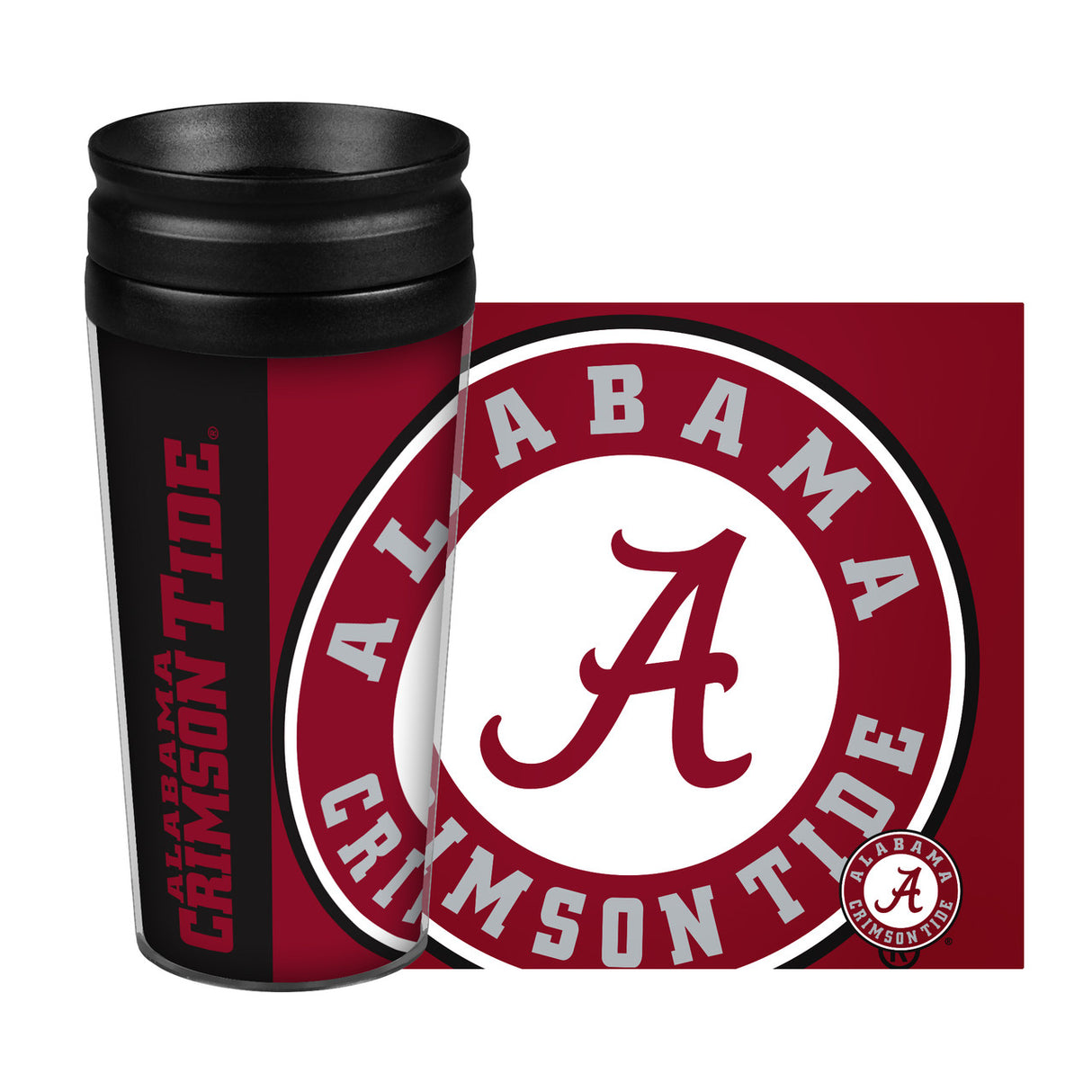 BOELTER Alabama Crimson Tide 14oz Full Wrap Style Hype Design Travel Mug Fan Gear NCAA Alabama Crimson Tide