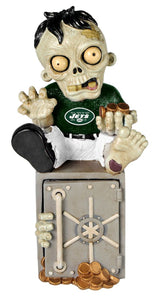 Forever Collectibles New York Jets Zombie Bank Figurine Fan Gear NFL New York Jets