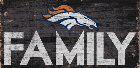 Fan Creations Denver Broncos Family Design Wood Sign 12x6 Fan Gear NFL Denver Broncos