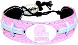 Gamewear Cleveland Browns Alternate Pink Football Bracelet Fan Gear NFL Cleveland Browns