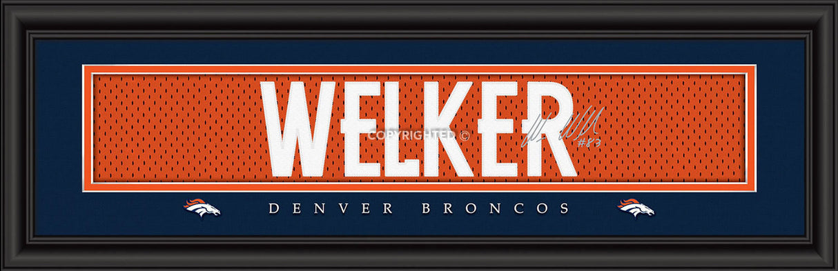 Prints Charming Denver Broncos Wes Welker Signature Style Print 8x24 Fan Gear NFL Denver Broncos