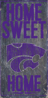 Fan Creations Kansas State Wildcats Home Sweet Home Wood Sign 6x12 Fan Gear NCAA Kansas State Wildcats