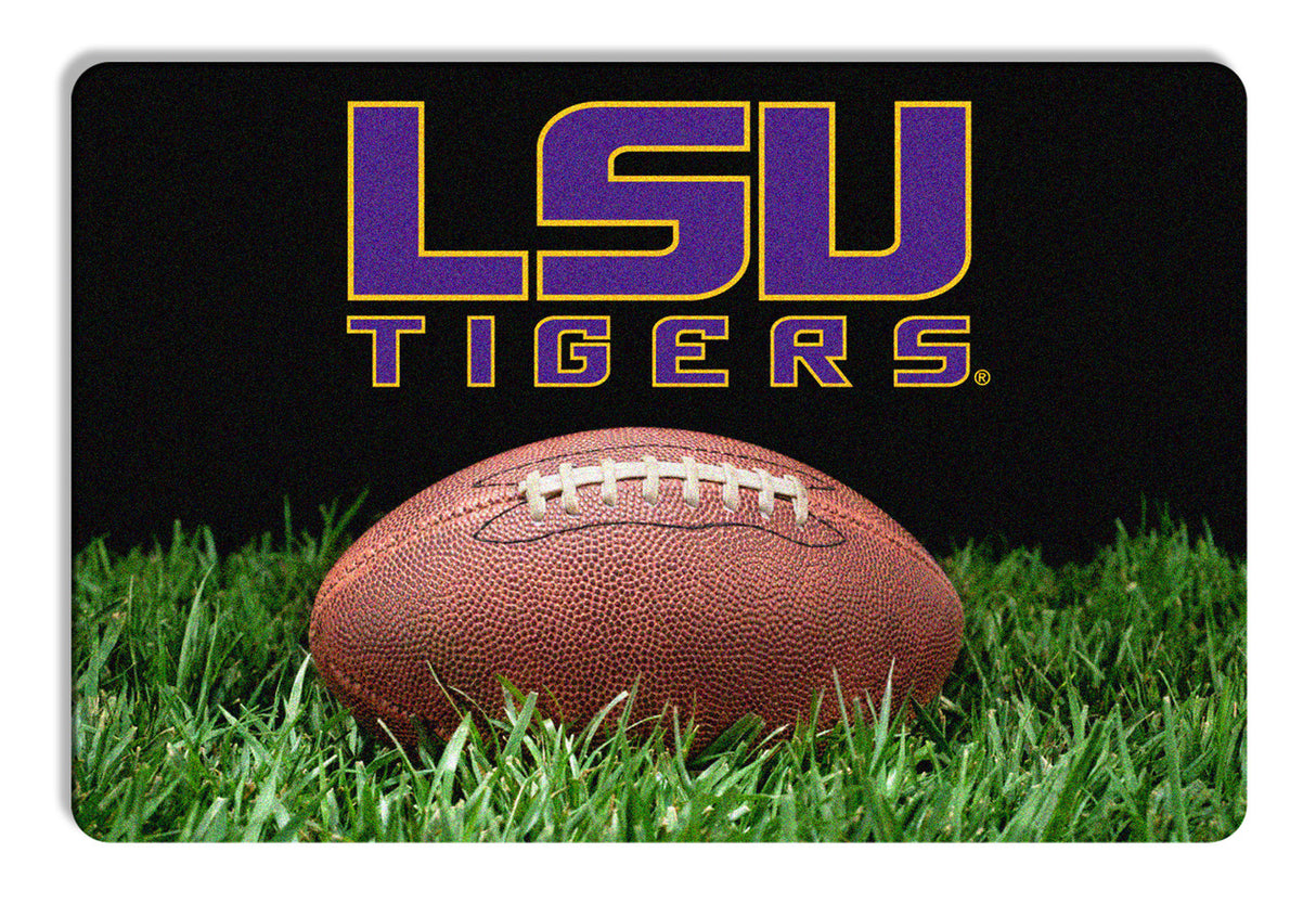 Gamewear LSU Tigers Classic Football Pet Bowl Mat Size Large Fan Gear NCAA LSU Tigers