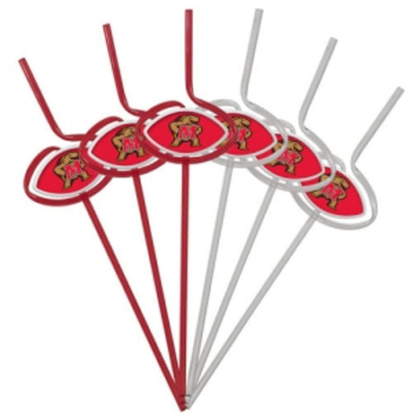 Pangea Brands Maryland Terrapins Team Sipper Straws Fan Gear NCAA Maryland Terrapins