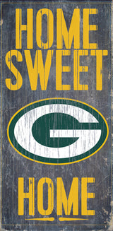 Fan Creations Green Bay Packers Home Sweet Home Sign Wood 6"x12" Fan Gear NFL Green Bay Packers