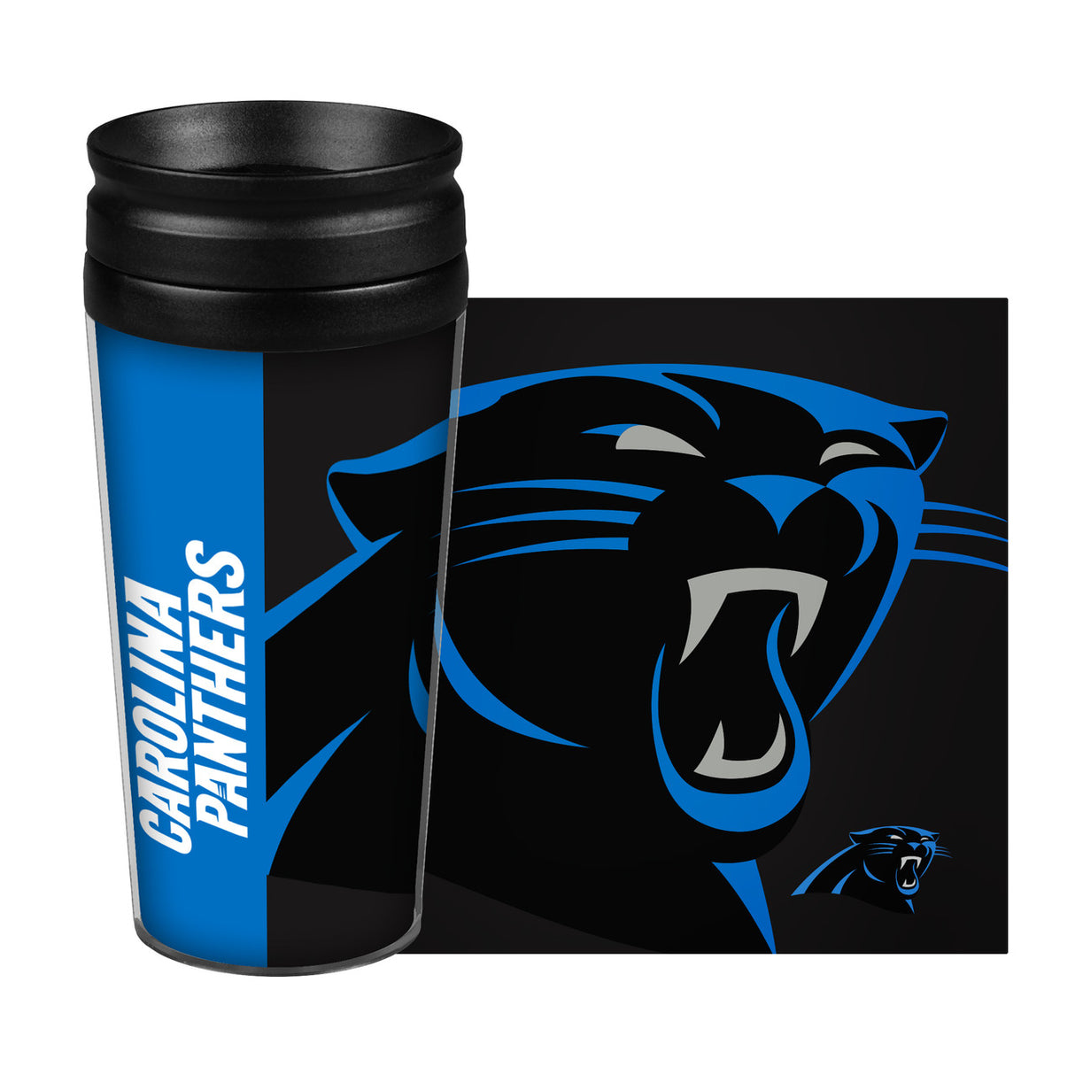 BOELTER Carolina Panthers 14oz Full Wrap Style Hype Design Travel Mug Fan Gear NFL Carolina Panthers