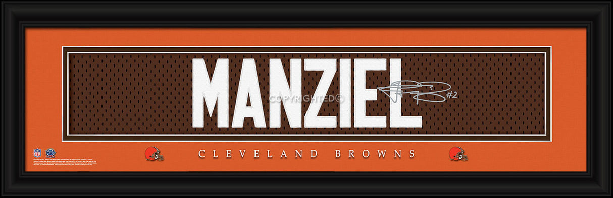 Prints Charming Cleveland Browns Johnny Manziel Signature Style Print 8x24 Fan Gear NFL Cleveland Browns