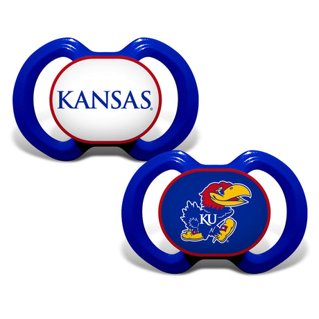 Baby Fanatic Kansas Jayhawks Pacifier 2 Pack Fan Gear NCAA Kansas Jayhawks