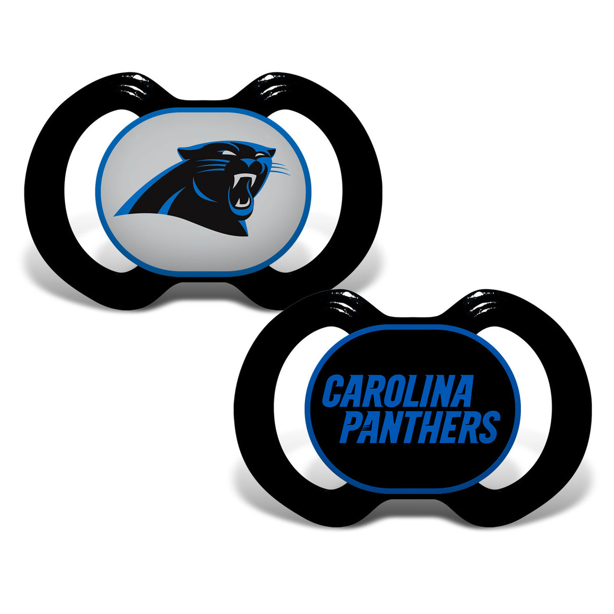 Baby Fanatic Carolina Panthers Pacifier 2 Pack Fan Gear NFL Carolina Panthers