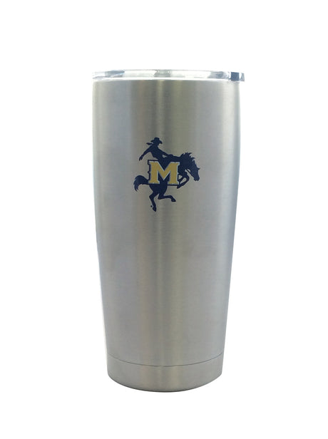 BOELTER McNeese State Cowboys Silver 20oz Ultra Travel Tumbler Fan Gear NCAA McNeese State Cowboys