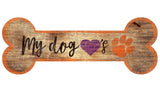 Fan Creations Clemson Tigers Dog Bone Shape Wood Sign 6x12 Fan Gear NCAA Clemson Tigers