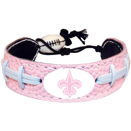 Gamewear New Orleans Saints Pink Football Bracelet Fan Gear NFL New Orleans Saints
