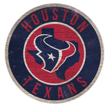 Fan Creations Houston Texans 12 Inch Round State Design Wood Sign Fan Gear NFL Houston Texans
