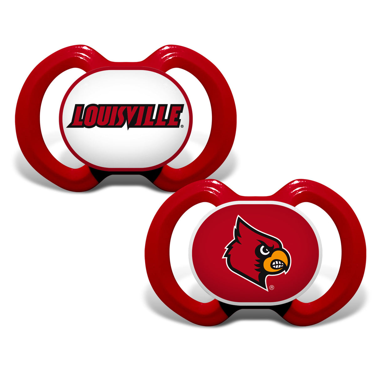 Baby Fanatic Louisville Cardinals Pacifier 2 Pack Fan Gear NCAA Louisville Cardinals