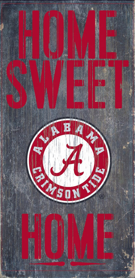 Fan Creations Alabama Crimson Tide Home Sweet Home Wood Sign 6"x12" Fan Gear NCAA Alabama Crimson Tide