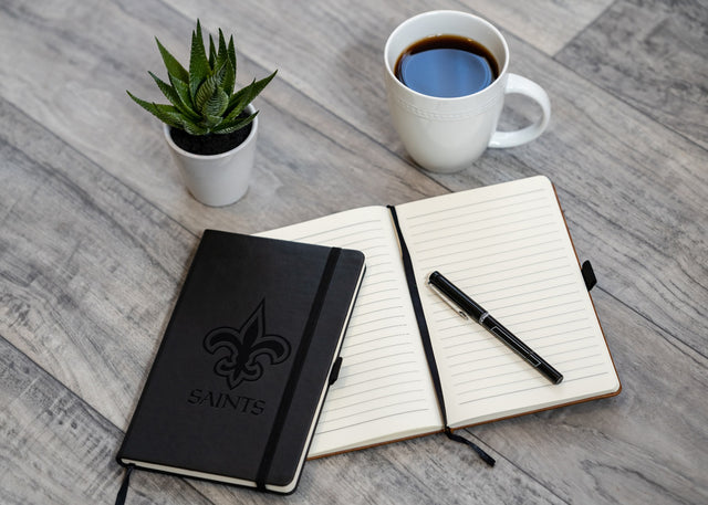 Rico Industries NFL  New Orleans Saints Black - Primary Laser Engraved Small Notepad-1