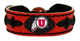 Gamewear Utah Utes Team Color Football Bracelet Fan Gear NCAA Utah Utes