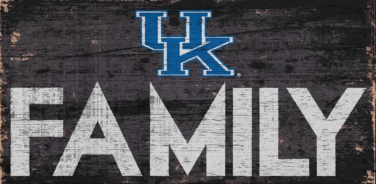 Fan Creations Kentucky Wildcats Family Design Wood Sign 12x6 Fan Gear NCAA Kentucky Wildcats
