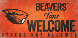 Fan Creations Oregon State Beavers Fans Welcome Wood Sign 12x6 Fan Gear NCAA Oregon State Beavers