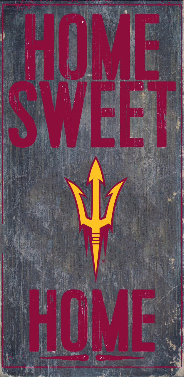 Fan Creations Arizona State Sun Devils Home Sweet Home Wood Sign 6x12 Fan Gear NCAA Arizona State Sun Devils