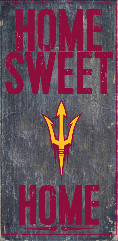 Fan Creations Arizona State Sun Devils Home Sweet Home Wood Sign 6x12 Fan Gear NCAA Arizona State Sun Devils