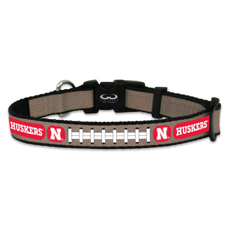 Gamewear Nebraska Cornhuskers Reflective Football Pet Collar Size Small Fan Gear NCAA Nebraska Cornhuskers