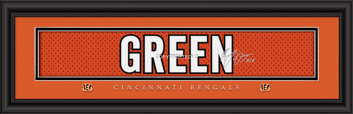Prints Charming Cincinnati Bengals A.J. Green Signature Print 8"x24" Fan Gear NFL Cincinnati Bengals