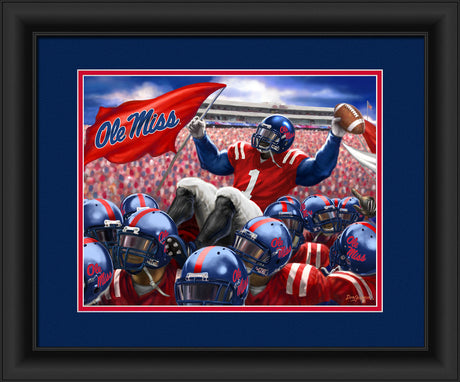 Prints Charming Mississippi Rebels Celebration Print 15"x18" Fan Gear NCAA Mississippi Rebels