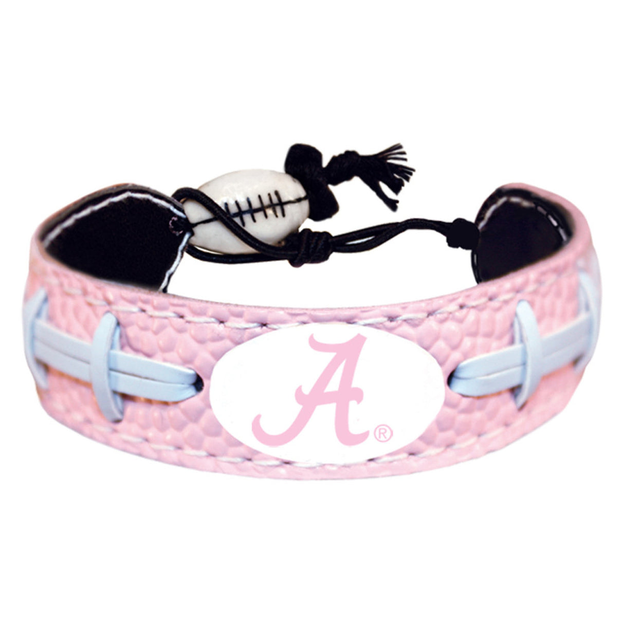 Gamewear Alabama Crimson Tide Pink Football A Logo Bracelet Fan Gear NCAA Alabama Crimson Tide