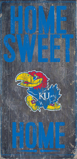 Fan Creations Kansas Jayhawks Home Sweet Home Wood Sign 6x12 Fan Gear NCAA Kansas Jayhawks